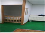 Infant nursing room0 : Interior view of a nursing room with large space and resting area 1