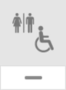 Restrooms has no accessibility