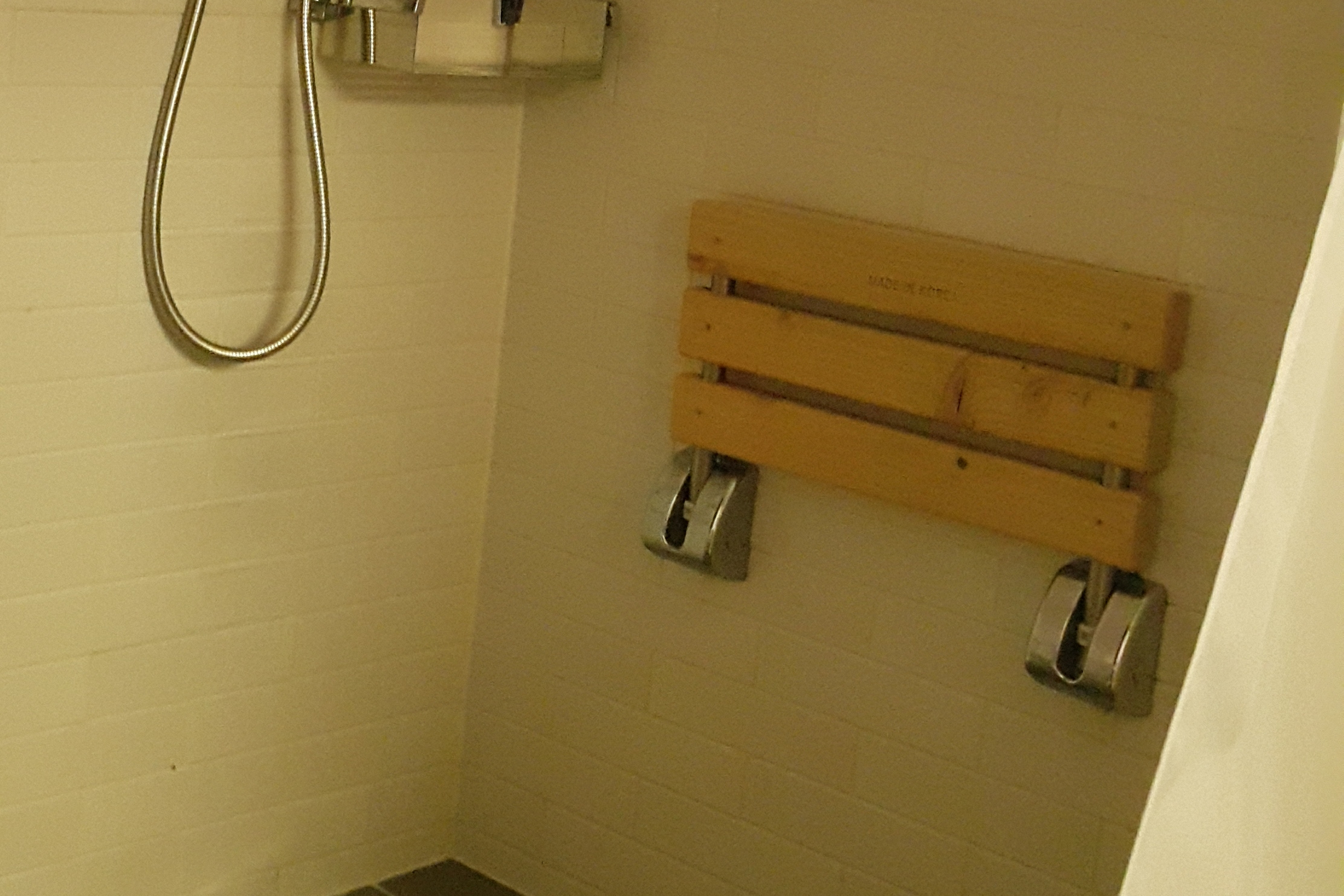 샤워의자0 : 소테츠호텔즈 더 스프라지르 서울명동 화장실 내부에 설치되어있는 샤워의자