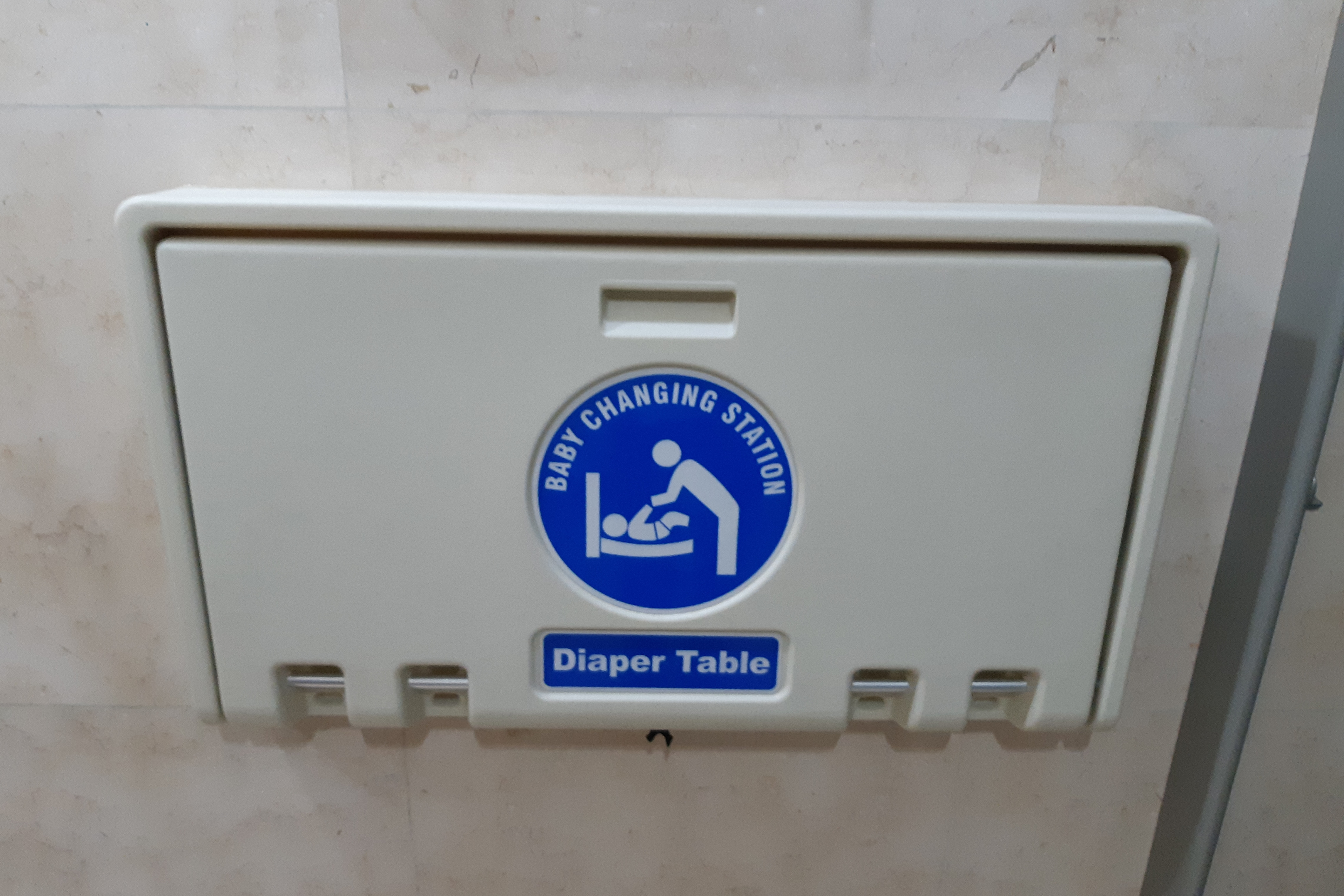 Nursing room0 : A diaper changing station in general restroom