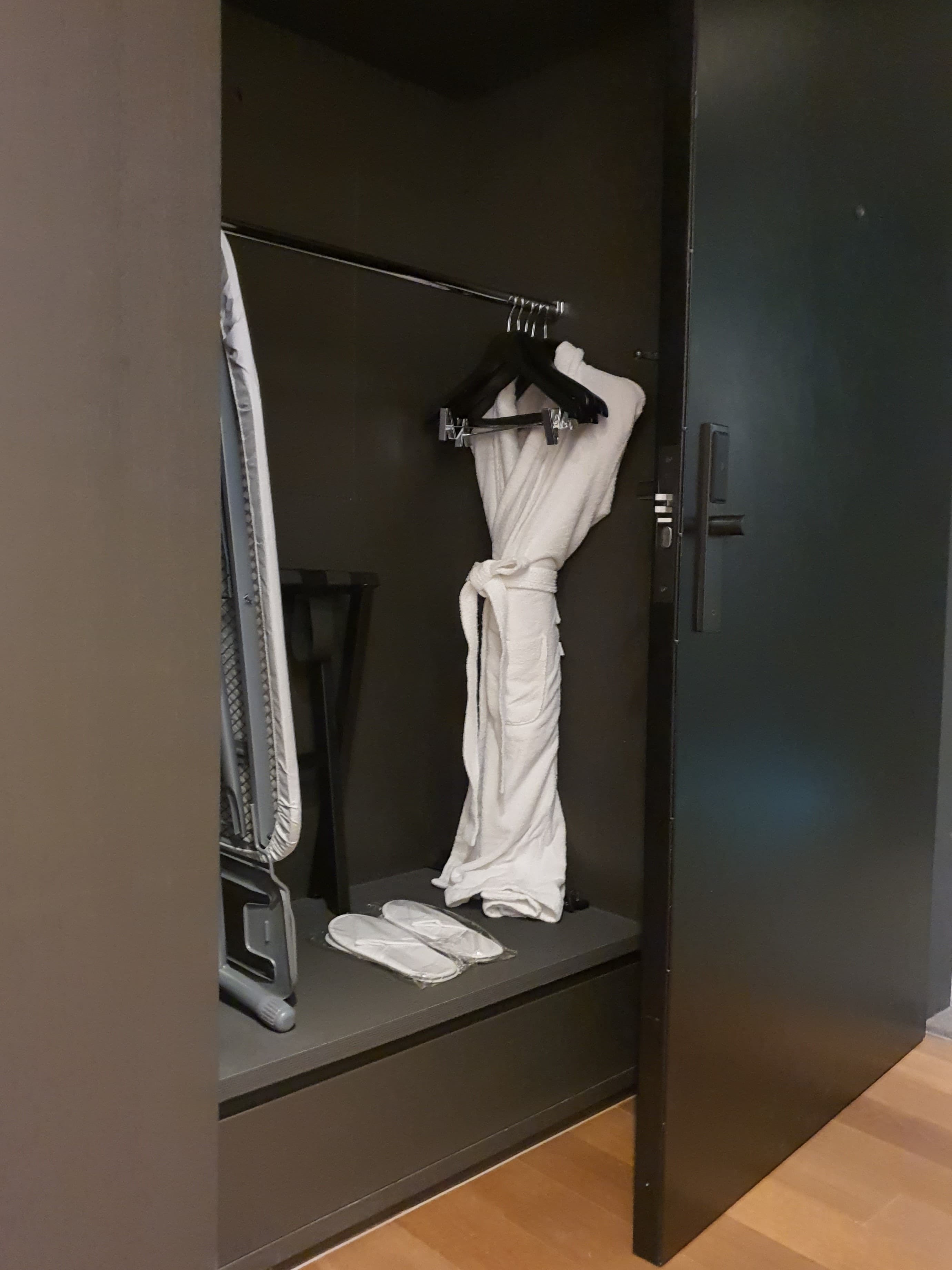 Accessible guestroom0 : A wardrobe with a shower gown inside